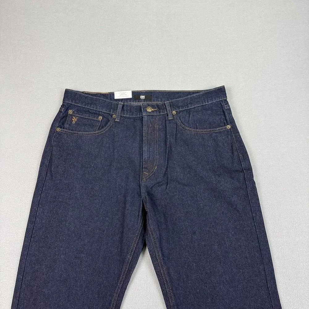 Frye Mens Slim‎ Bootcut Jeans Size 36x30 Dark Wash Casual Cotton Denim NWT